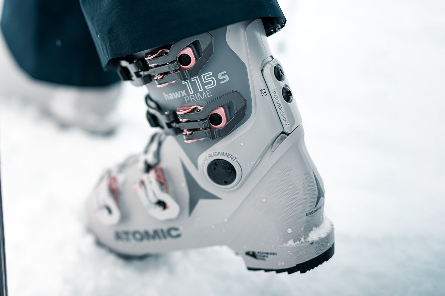 atomic ski boot in snow