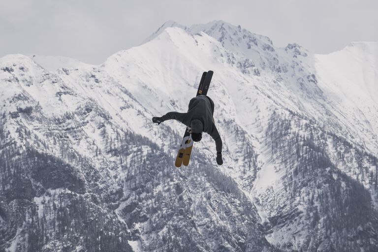 skier flipping 