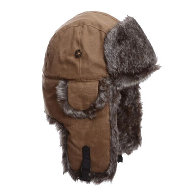 Mad Bomber Bomber Hat With Brown Fur