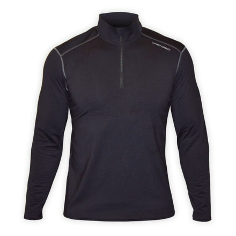 Hot Chillys Men's Micro-Elite Chamois Solid Zip-T Midweight Base Layer Mens image number 1