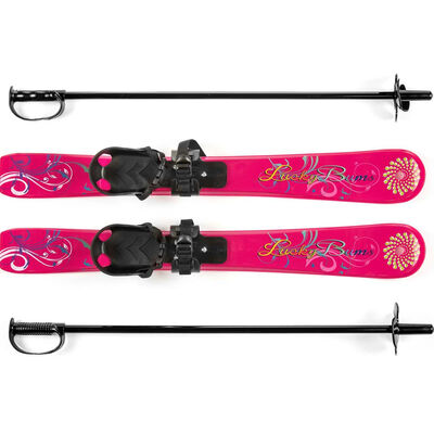 Lucky Bums Beginner Skis + Bindings + Poles Toddlers