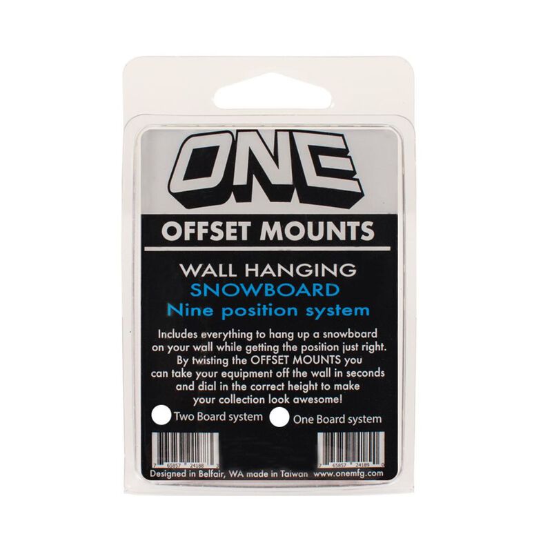One Ball Snowboard Offset Mounts Wall Hanging System For 2 Boards image number 0