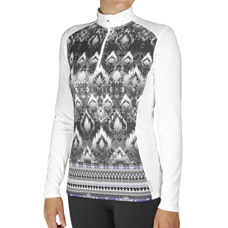 Hot Chilly's Micro Elite Print Zip T Womens image number 0