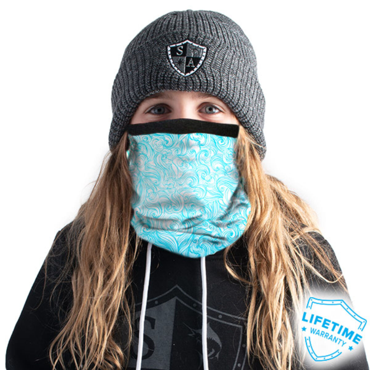 SA Grey Camo Fleece Neck Tube Gaiter Face Mask Thermal Winter Warmer 